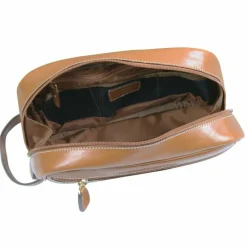 New Bric's Life Pelle Kulturbeutel Leder 25 cm cognac