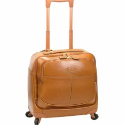 Clearance Bric's Life Pelle 4-Rollen Businesstrolley Leder 43 cm Laptopfach cognac