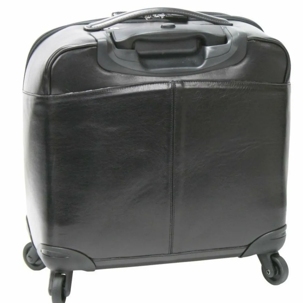 Clearance Bric's Life Pelle 4-Rollen Businesstrolley Leder 43 cm Laptopfach cognac