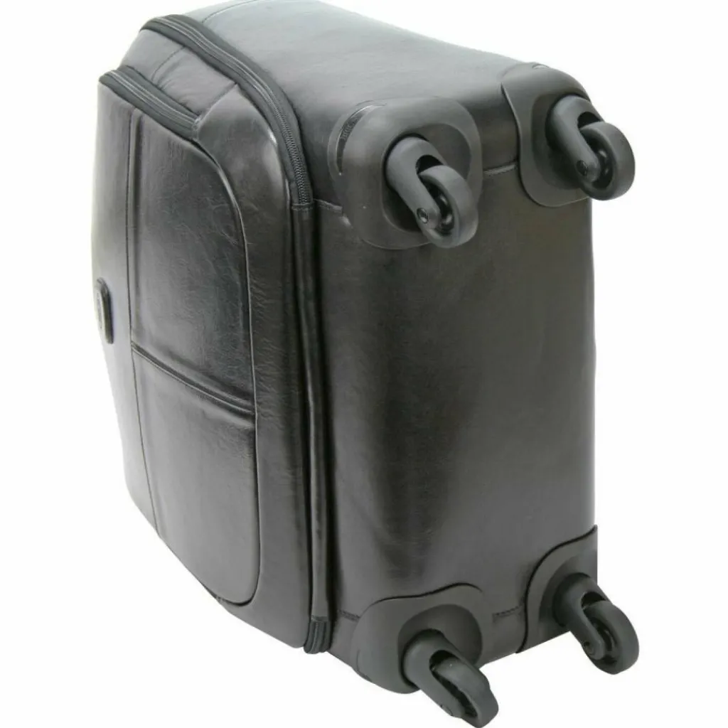 Clearance Bric's Life Pelle 4-Rollen Businesstrolley Leder 43 cm Laptopfach cognac