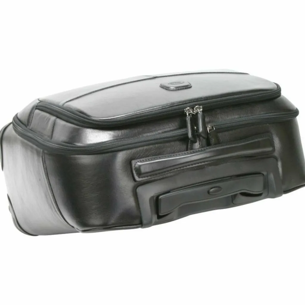 Clearance Bric's Life Pelle 4-Rollen Businesstrolley Leder 43 cm Laptopfach cognac