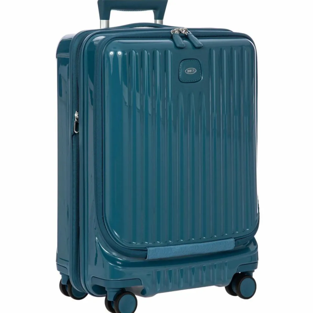 Best Bric's Positano 4 Rollen Kabinentrolley 55 cm mit Dehnfalte sea