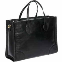 Bric's Shopper|Schultertaschen<Volterra Shopper Tasche S Leder 35 cm Laptopfach black