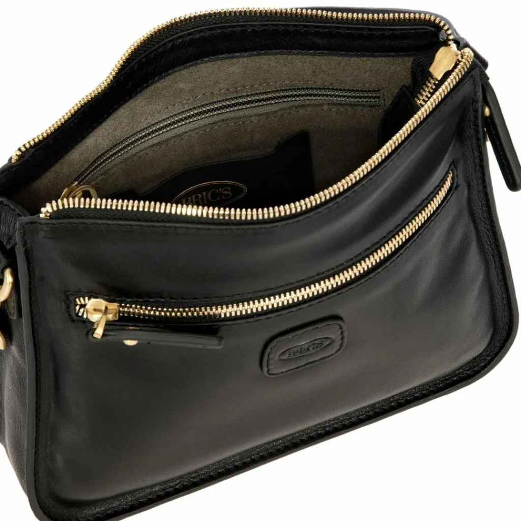 Hot Bric's Volterra Umhängetasche Leder 23 cm black