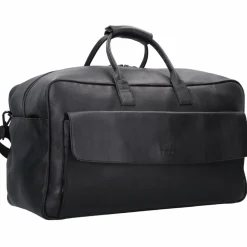 Hot Buckle & Seam Canary Weekender Reisetasche Leder 48 cm black