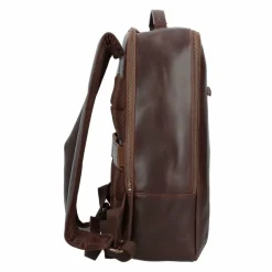 New Buckle & Seam Leon Rucksack Leder 41 cm Laptopfach brown-blu