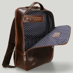 Clearance Buckle & Seam Leon Rucksack Leder 41 cm Laptopfach brown