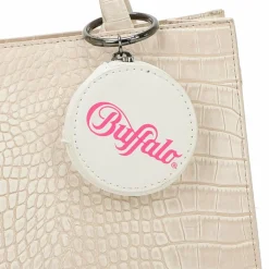 Buffalo Henkeltaschen<Big Boxy Handtasche 26 cm croco white taupe