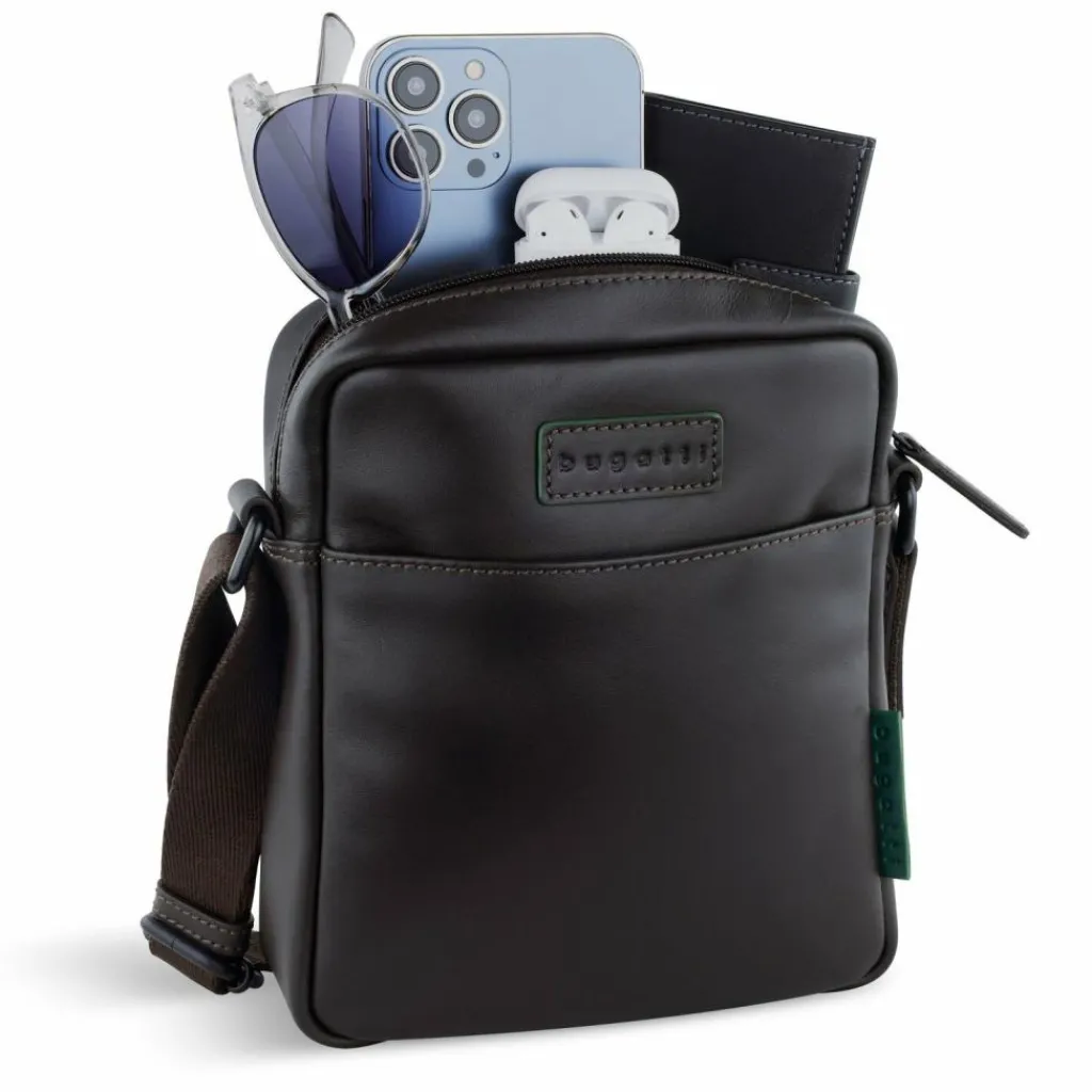 bugatti Umhängetaschen<Clark Umhängetasche Leder 18 cm braun