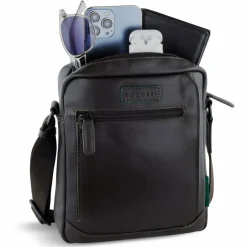 bugatti Umhängetaschen<Clark Umhängetasche Leder 21 cm braun