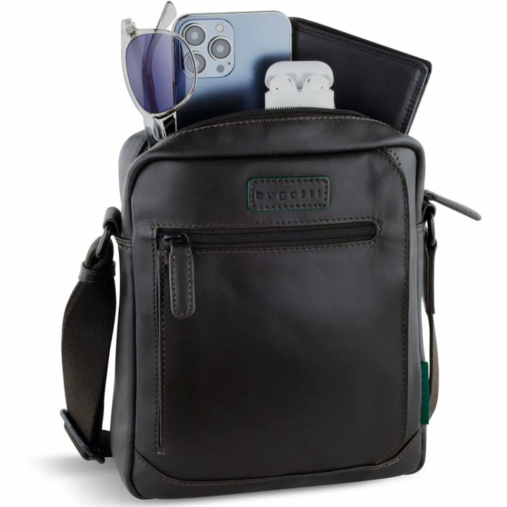 bugatti Umhängetaschen<Clark Umhängetasche Leder 21 cm braun