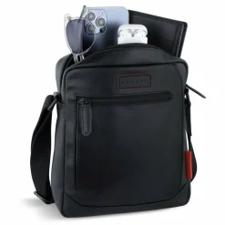 Discount bugatti Clark Umhängetasche Leder 21 cm schwarz