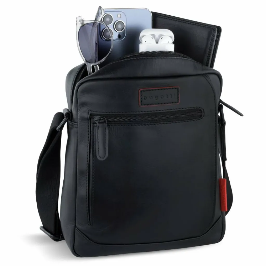 Discount bugatti Clark Umhängetasche Leder 21 cm schwarz