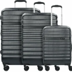 New bugatti Corium 4-Rollen Kofferset 3tlg. schwarz