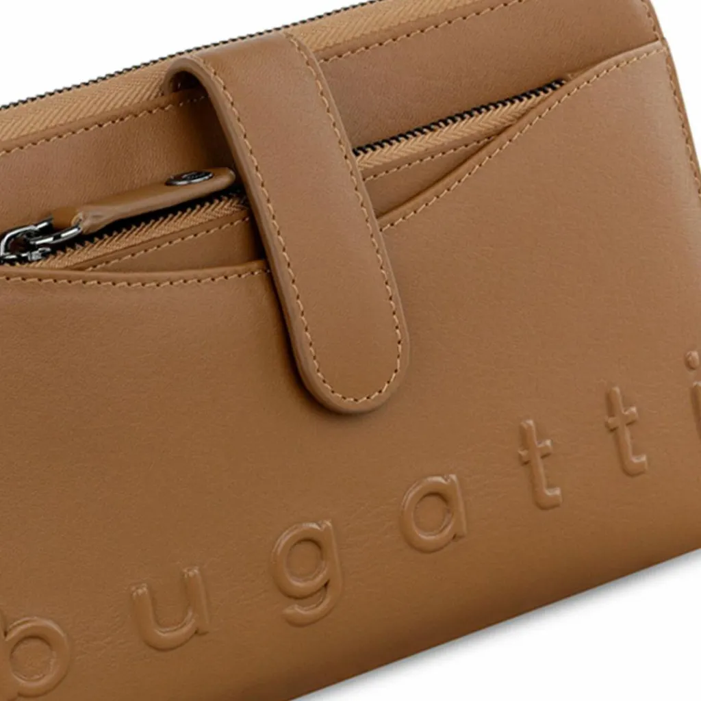 Discount bugatti Daphne Geldbörse RFID Schutz Leder 19 cm cognac