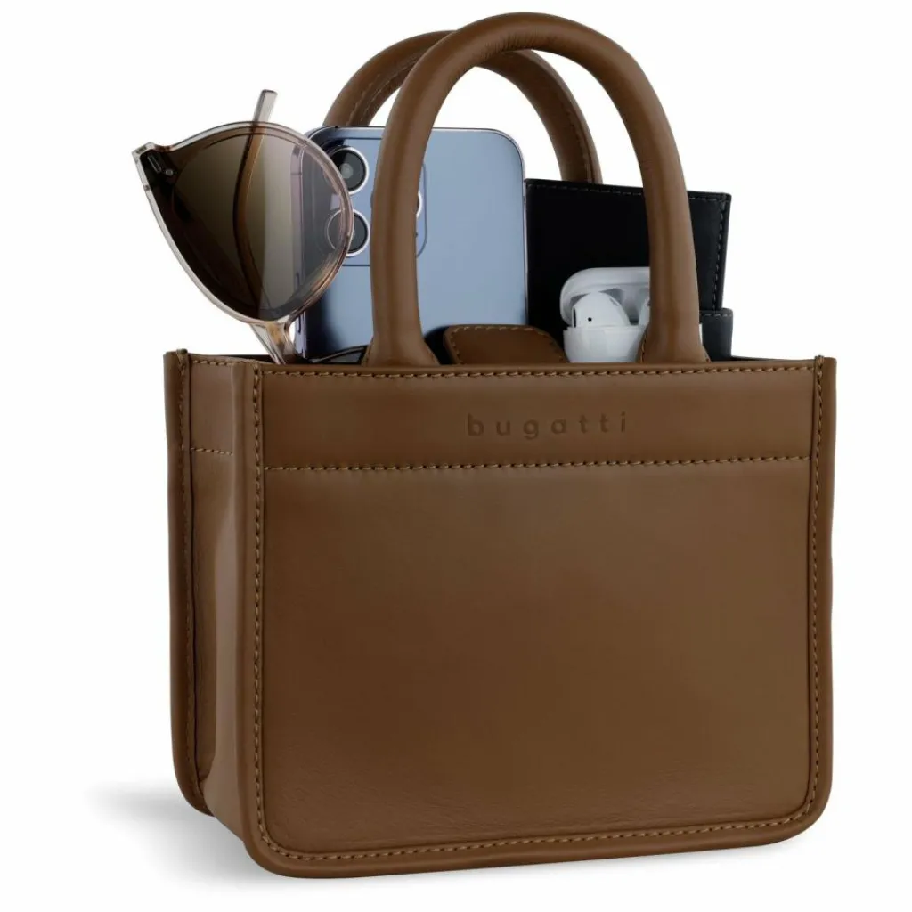 Outlet bugatti Daphne Handtasche Leder 19 cm cognac