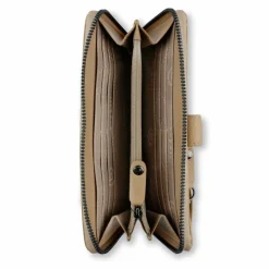 bugatti Damengeldbörsen Querformat<Elsa Geldbörse RFID Schutz Leder 19 cm sand