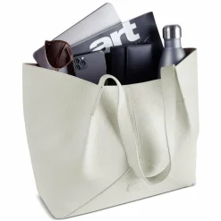 bugatti Elsa Schultertasche Leder 38 cm weiß