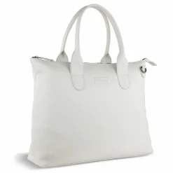 bugatti Elsa Shopper Tasche Leder 46 cm weiß