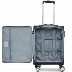 bugatti Weichgepäck Kabinengepäck|4-Rollen Kabinentrolleys<Go Light Soft 4 Rollen Kabinentrolley S 54 cm black