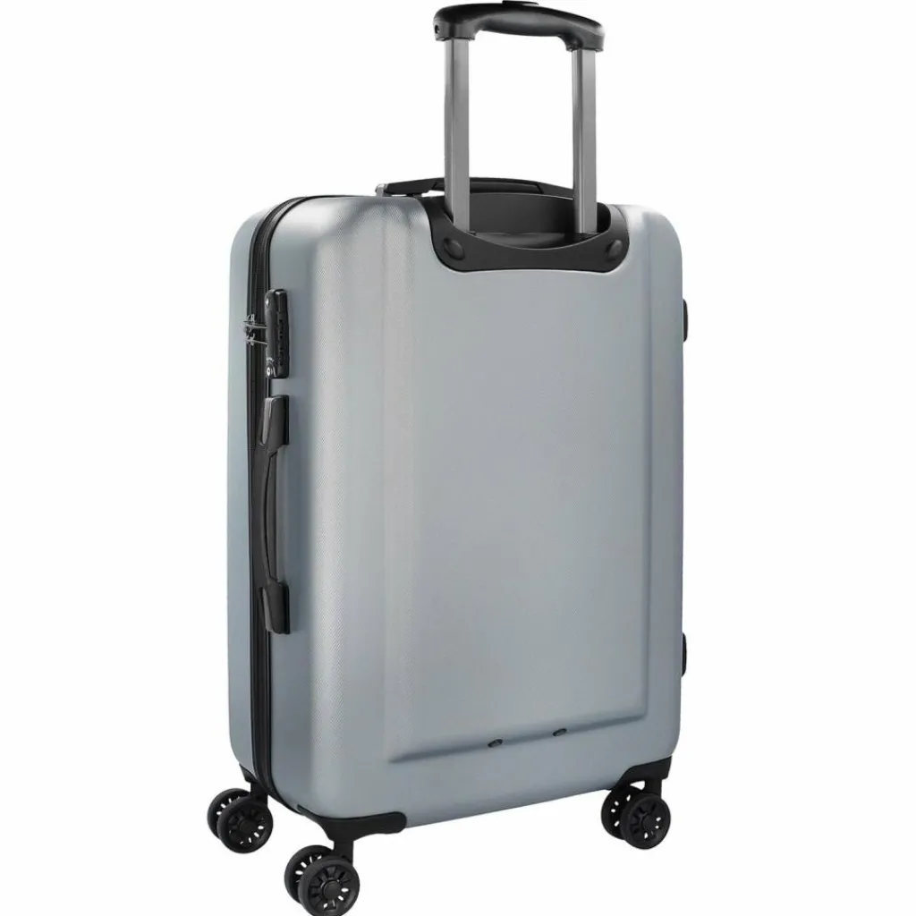 Discount bugatti Lima 2.0 4-Rollen Trolley 66 cm mit Doppelrollen silberfarben