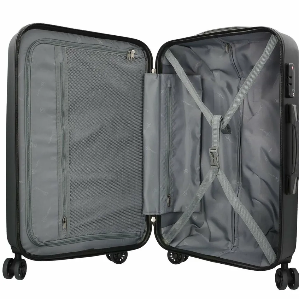 bugatti Hartgepäck|4-Rollen Koffer<Lima 2.0 4-Rollen Trolley 75 cm mit Doppelrollen schwarz