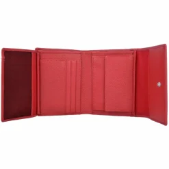 bugatti Damengeldbörsen Querformat<Linda Geldbörse Leder 12 cm rot