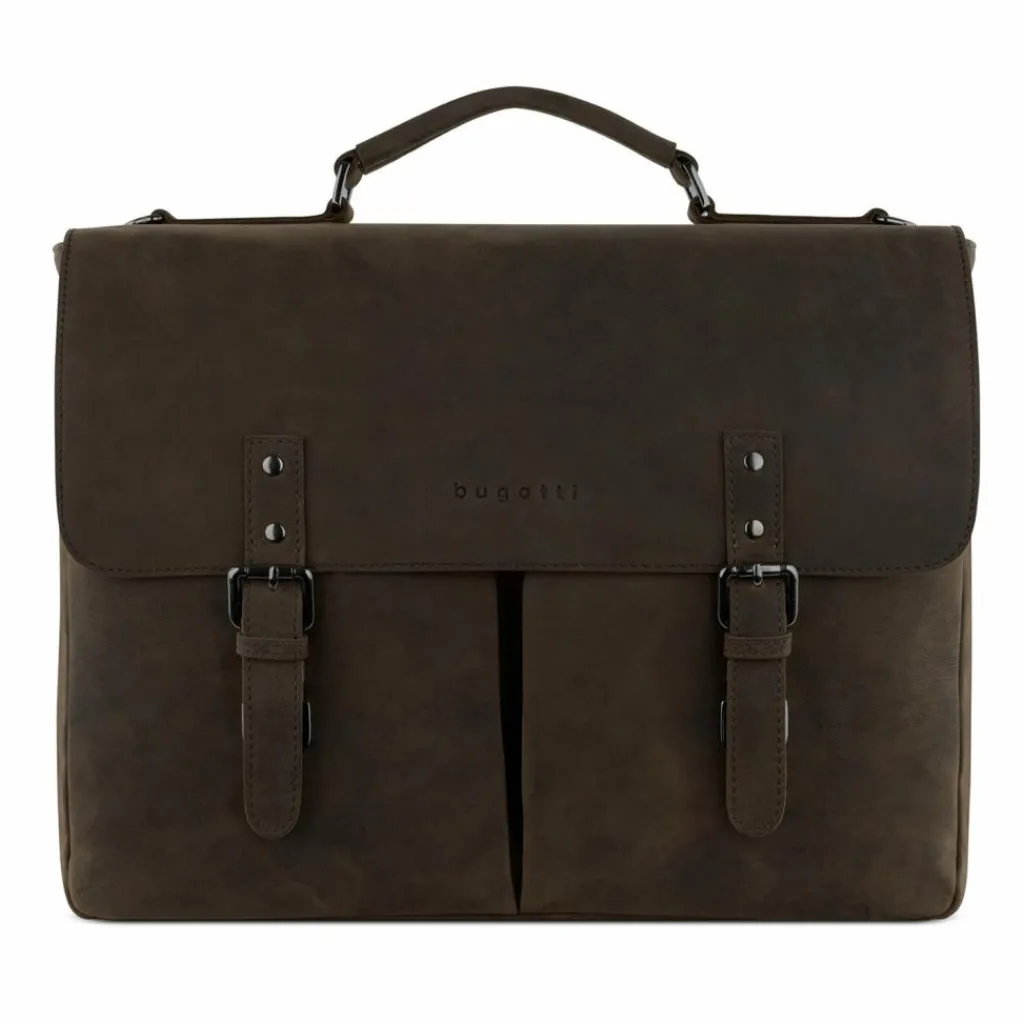 Sale bugatti Luca Aktentaschen Messenger Leder 39 cm Laptopfach braun