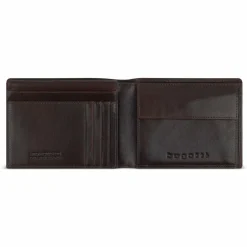 bugatti Damengeldbörsen Querformat<Neaples Geldbörse RFID Schutz Leder 12 cm braun