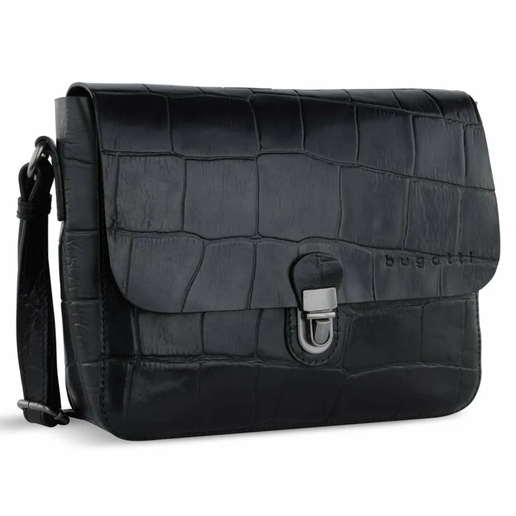 bugatti Umhängetaschen<Nevio Umhängetasche Leder 26 cm schwarz