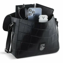 bugatti Umhängetaschen<Nevio Umhängetasche Leder 26 cm schwarz