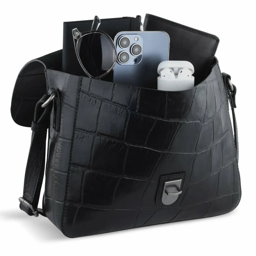 bugatti Umhängetaschen<Nevio Umhängetasche Leder 26 cm schwarz