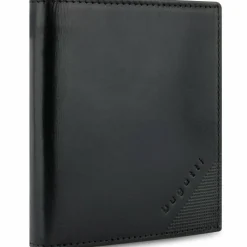 New bugatti Nobile Geldbörse RFID Schutz Leder 10 cm schwarz