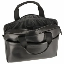 Outlet bugatti Romano Aktentasche Leder 38 cm Laptopfach schwarz