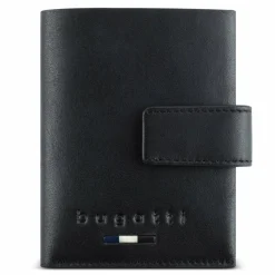 New bugatti Romeo Kreditkartenetui RFID Schutz Leder 7.5 cm schwarz