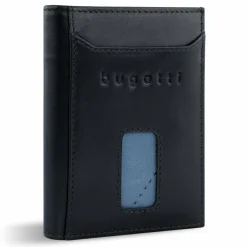 bugatti Herrengeldbörsen Hochformat<Secure Slim Geldbörse RFID Schutz Leder 8 cm schwarz