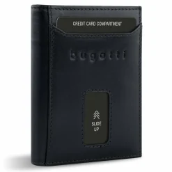 Best bugatti Secure Slim Geldbörse RFID Schutz Leder 8 cm schwarz