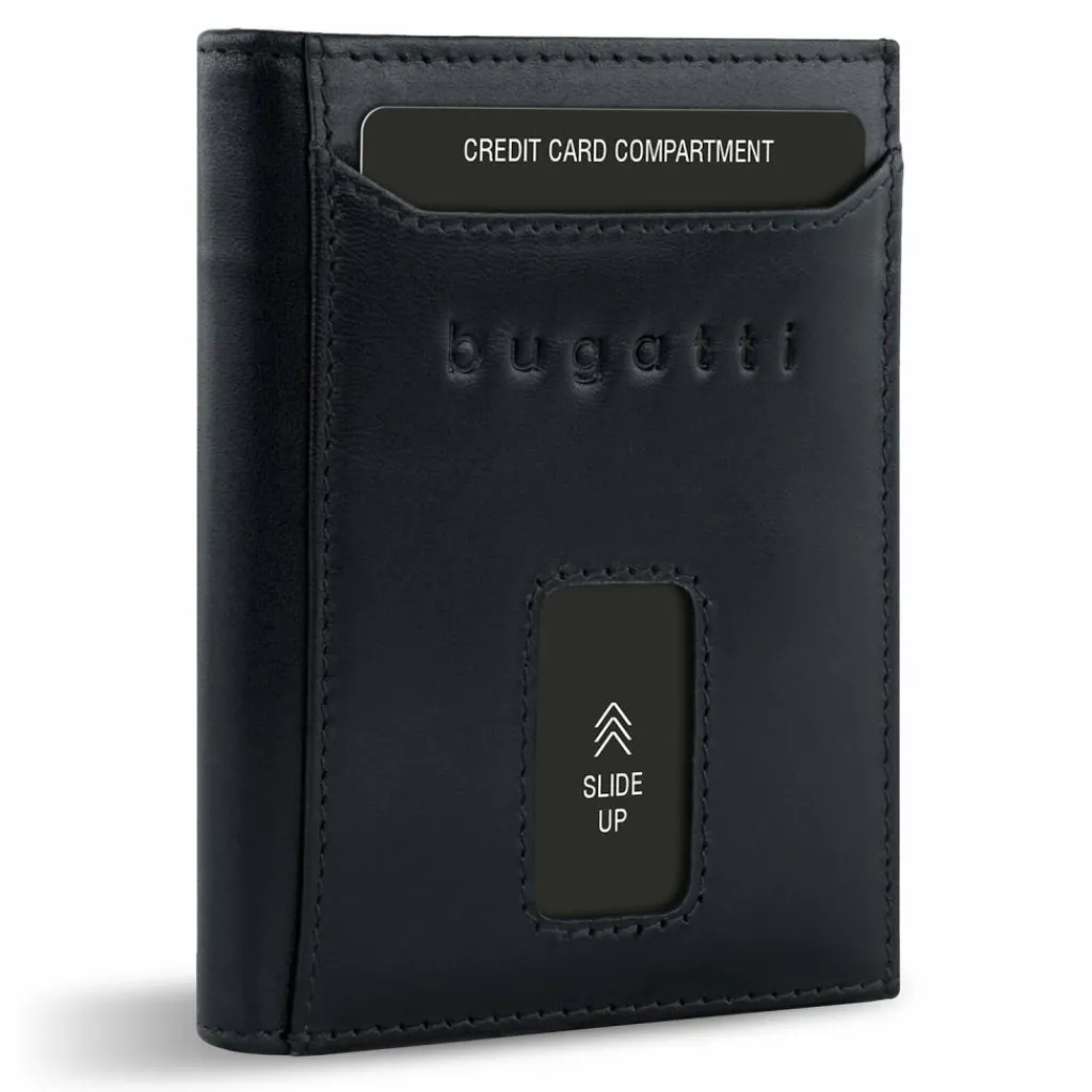 Best bugatti Secure Slim Geldbörse RFID Schutz Leder 8 cm schwarz