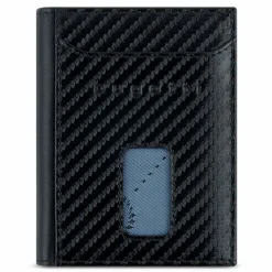 bugatti Herrengeldbörsen Hochformat<Secure Slim Geldbörse RFID Schutz Leder 8 cm schwarz