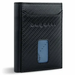 bugatti Herrengeldbörsen Hochformat<Secure Slim Geldbörse RFID Schutz Leder 8 cm schwarz
