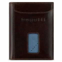 bugatti Herrengeldbörsen Hochformat<Secure Slim Geldbörse RFID Schutz Leder 8 cm braun