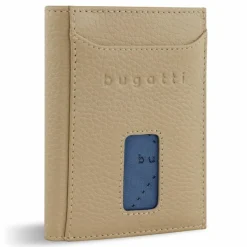 Outlet bugatti Secure Slim Geldbörse RFID Schutz Leder 8 cm beige
