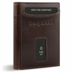 Herren bugatti Secure Slim Geldbörse RFID Schutz Leder 8 cm