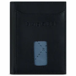 bugatti Herrengeldbörsen Hochformat<Secure Slim Geldbörse RFID Schutz Leder 8 cm schwarz