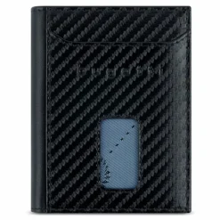 bugatti Herrengeldbörsen Hochformat<Secure Slim Geldbörse RFID Schutz Leder 8 cm schwarz
