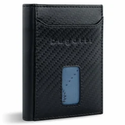 bugatti Herrengeldbörsen Hochformat<Secure Slim Geldbörse RFID Schutz Leder 8 cm schwarz