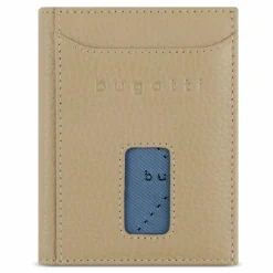 Discount bugatti Secure Slim Geldbörse RFID Schutz Leder 8 cm beige