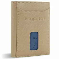 Discount bugatti Secure Slim Geldbörse RFID Schutz Leder 8 cm beige