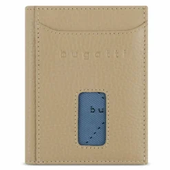 bugatti Herrengeldbörsen Hochformat<Secure Slim Geldbörse RFID Schutz Leder 8 cm beige