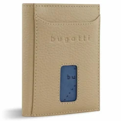 bugatti Herrengeldbörsen Hochformat<Secure Slim Geldbörse RFID Schutz Leder 8 cm beige